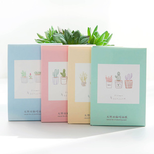 Summer Essential Portable Fragrance Boxed Oil-Controlled Oil-Absorbing Paper Extractable Linen Oil-Absorbing Face Paper Girl's Face Face Paper