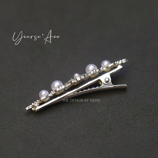 Vintage Baroque Pearl Small Hair Clip High Color Value French Side Fringe Hair Clip Fairy Mini Headwear