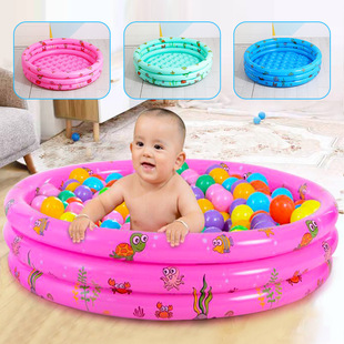 Spot Thickened Family Children's Inflatable Swimming Pool Household Infant Swimming Pool Baby Three-ring Round Ball Pool