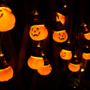 Cross-Border dedicated LED string lights Halloween hat pumpkin string lights room ghost festival decoration lights flashing lights string lights