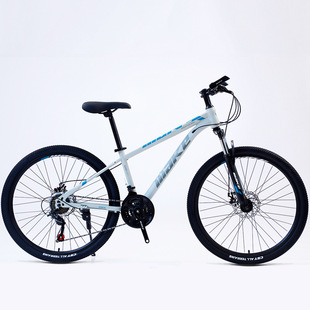 Mountain bike 26 inch adult student cross-country variable speed bicycle double disc brake 21 speed bicycle shock absorption bicycle