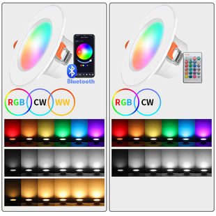 Tuya Graffiti Bluetooth Smart Downlight Alexa Voice Control Full Color Dimming RGCW Google Speaker Five-way Light