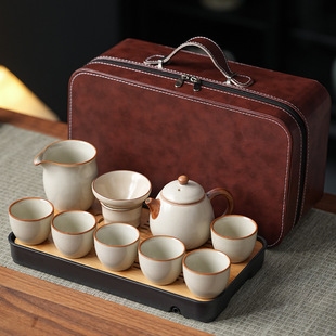 Высококачественный чайный набор Ruyao Kung Fu Tea Set Домашняя гостиная Офисная дорожная сумка Открытый керамический чайник Подарочная коробка