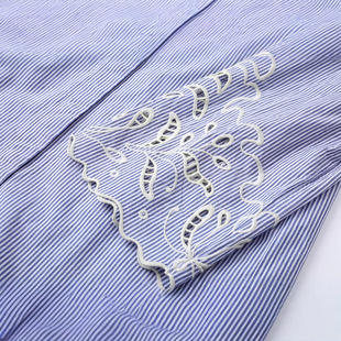 in stock 2025 Summer New Hollow Embroidered Shirt EBE2SHT013