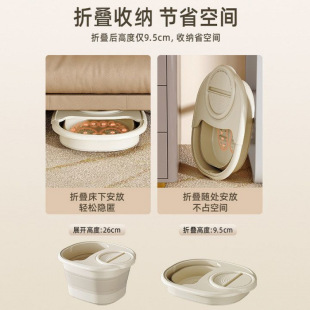 Folding Foot Bath Bucket over Calf Portable New Style Heat Preservation Household Foot Bath Bucket with Lid for Dormitory Foot Washing Bucket