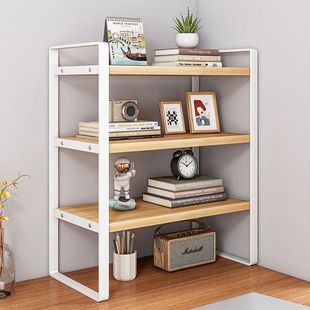 Desktop Bookshelf Storage Rack Multi-layer Simple Office Desktop Storage Rack Modern Simple Student Wrought Iron Bookshelf