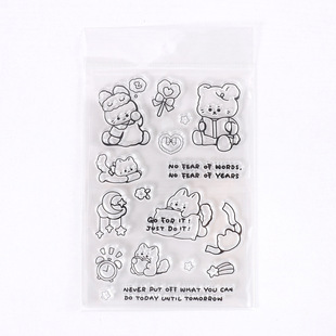 Yida new cartoon PVC transparent seal multi-pattern printing silicone diy three-dimensional seal toy in stock