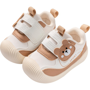 2024 Spring Mesh Breathable Baby Shoes Women's Cotton Soft Sole Baby Shoes Men's Non-slip Toddler Shoes Wholesale