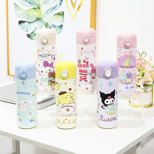 Cartoon Japanese Style Merlot Kulomi Portable Thermos Cup Cute Doll 304 Stainless Steel Bouncing Cup Water Cup