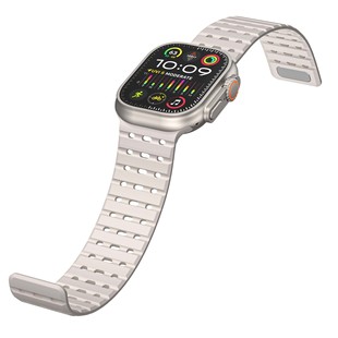 Применимо к двухцветному AppleWatch789 поколения SE дышащий магнитный перфорированный пористый ремешок для часов Apple