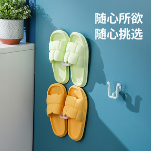 Bathroom Slipper rack wall-mounted indoor home punch-free bathroom draining rack hanging simple shoe rack hook