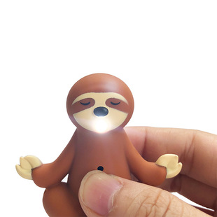 New Lightning Sloth LED Luminous Flashlight Keychain Car Bag Pendant Gift Factory Direct Supply