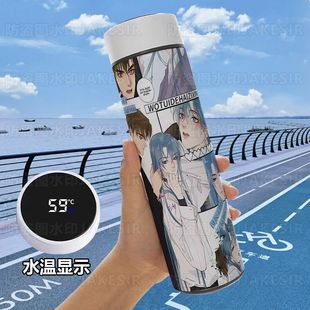 Unsound Relationship Teng Rui Yu Intelligent Student Thermos High Color Value Temperature Measurement Temperature Display Water 304 Stainless Steel Cup