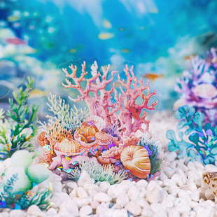Beautiful Day Ocean Landscape Shell Light Sticker Pack Seagrass World Series Hand Account Decoration Material Collage