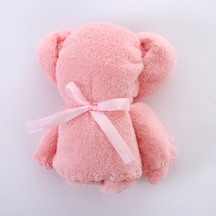 Coral velvet bear towel hand gift wedding wedding gift baby full moon activity promotional gift towel