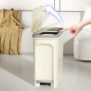 Narrow Gap trash can, household pedal, double-open gap, large capacity trash can with lid, large size