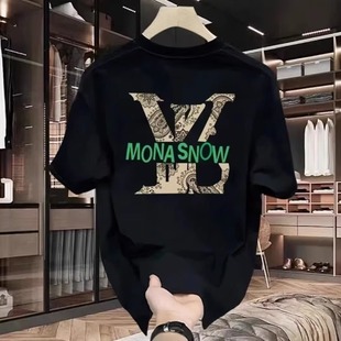 [10% Discount Zone] Outlets Counter American Heavy Short-sleeved T-shirt ins Loose Crewneck Top