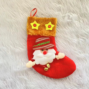 Christmas decoration Christmas socks Christmas gift bag small size candy bag Santa Claus socks decoration Christmas tree pendant