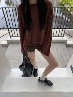 [9hour] loose lazy wind long sleeve T-shirt women 2025 spring and summer casual sunscreen jacket women zd7077