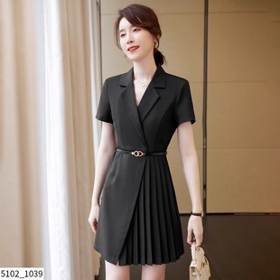 apricot Suit dress Women's Spring and Autumn New High-end Sense Professional Slimming Jewelry Store Beauty Salon Front Desk Work Skirt