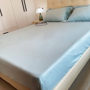 Hilton Garden Solid Color Washed Silk Single Bed Hat Simmons Dust Cover Bed Sheet Protection Cover Non-Slip Bed Hat