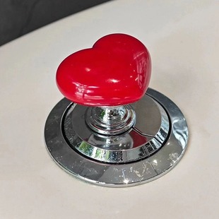 Toilet Press Button Cabinet Drawer Heart-shaped Handle Long Manicure Special Press Toilet Flush Switch