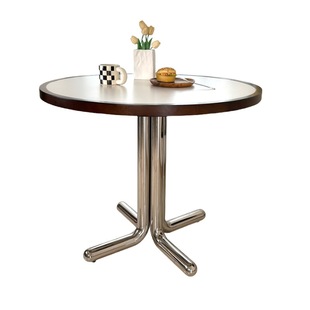Chea Wea Round Dining Table Nordic Middle Ancient Dining Table Household Internet Red Rock Plate Dining Table Modern Small Apartment Round Table
