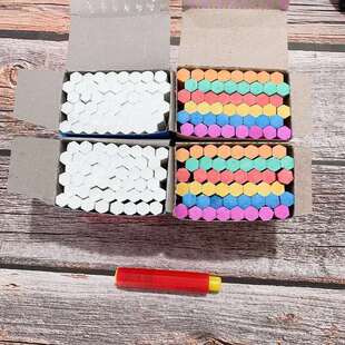 Dust-Free Hexagonal Color Chalk White Teacher Home Children's Teaching Blackboard
