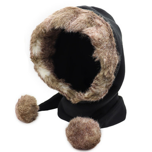 Christmas New Korean Style Cute Windproof Ear Protection Hat Plush Cold-proof Warm Hat Scarf One-piece Two-piece Parent-child Hat