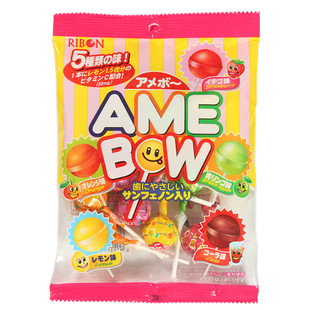 Japanese Ribon Liben comprehensive fruit candy children's lollipop 120g a box of 12 packs children's snack candy