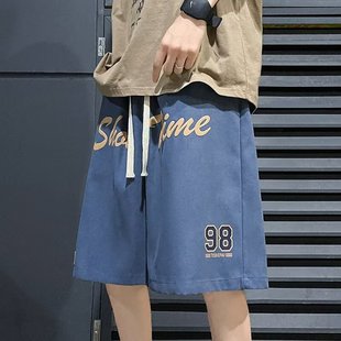 Shorts Men's Summer Fashionable Loose All-match Casual Sports Breathable Pants American Style Retro High Street Ins Fashion Brand