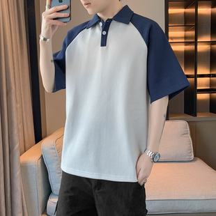 2025Polo Shirt Men's Summer Double Beads Men's T-Shirt Business Fashion Men's Short Sleeve Couple's Leverage Light Luxury Trendy Brand