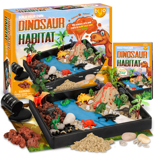 Big Boy Birthday Gift Dinosaur Habitat Scene DIY Handmade Volcanic Eruption Toy Educational Creative