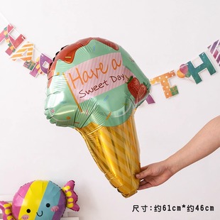 Watermelon Donut Cake Ice Cream Balloon Children's First Birthday Adult Party Arrangement Decoration Balloon Wholesale