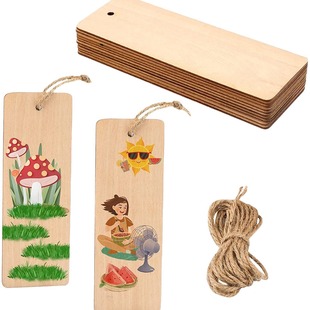 in stock wooden blank bookmark DIY wooden craft bookmark special-shaped wooden pendant laser cut wood chips wholesale