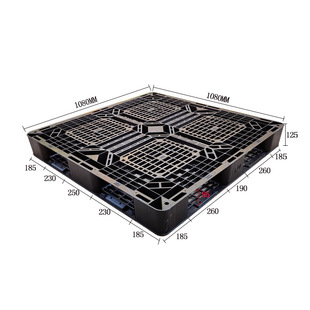 1.1*1.1 meters black Tian Zi grid plastic tray disposable export plastic tray double-sided plastic card board