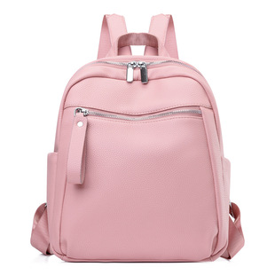 Spring 2024 urban simple PU backpack women's backpack