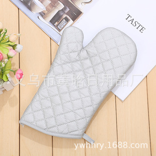 [Holding Jia] Cotton Silver Coated High Temperature Oven Baking Gloves Anti-scalding Anti-high Temperature Kitchen Microwave Gloves