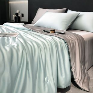 Light Luxury Tencel Lyocell Summer Quilt Four-piece Ice Silk Machine Washable Air Conditioning Quilt Double Cool Summer Quilt Wholesale