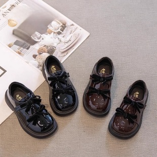 Girls' Princess Shoes 2025 New Spring Children's Small Leather Shoes Soft Bottom Big Children's Shoes British Style Loafers Single-layer Shoes