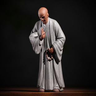 Zen monk decoration Chinese home creative character ceramic decoration monk tea room tea table desktop decoration