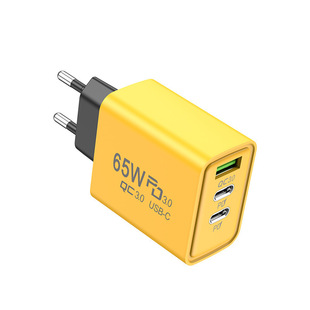 Трансграничное 65W зарядное устройство для мобильного телефона 2PD USB многопорная зарядная головка Type-c США европейское регулирование британское быстрое зарядное устройство