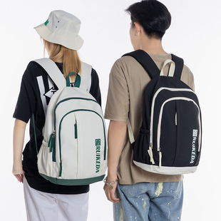 Schoolbag Men's Junior High School Students College Students Ins Simple Nylon Cloth Waterproof High School Students Large Capacity Backpack Men's Backpack