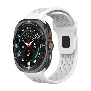Трансграничная взрывная модель подходит для Samsung Galaxy watch7 Ultra дыры с квадратной пряжкой спортивный силиконовый ремешок для часов