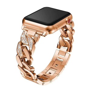 apple Watch 1/2/3/4/5/6/7/8 New Metal Diamond Denim Chain Smart Strap