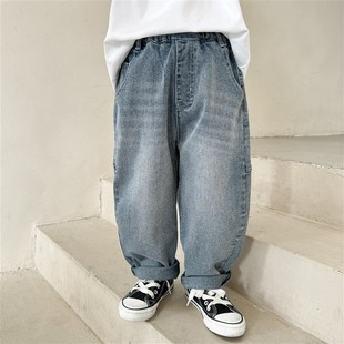 Boys' Fashionable Washed Jeans Children's Western Style Autumn Pants Haima Home 2025 Spring and Autumn New Children's Wear Trousers