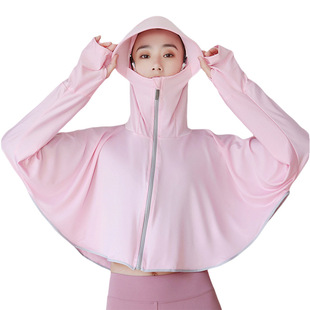 Sunscreen Clothing Women's Thin Coat Sunscreen Clothing Cycling Sunshade Shirt Air-conditioning Shirt Skin Clothing Long Sleeve Ice Silk Short Coat Y