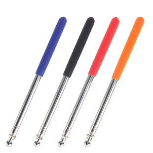Stainless steel tour guide flagpole flag retractable outdoor 1 meter 1.2 meter 1.6 meter teaching whip rubber sleeve wholesale