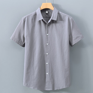 Simple Lapel Shirt Men's Spring Teenage Pure Cotton Casual Shirt Academic Style All-match Loose Jacket