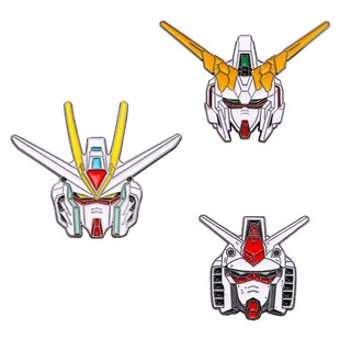 Cartoon animation robot gundam brooch personality creative school bag shirt metal badge alloy drop badge